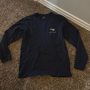 Southern Tide Blue Long Sleeve Christmas Shirt